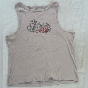 Shania Twain Beige Graphic Tank Top Women’s XXL
